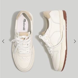Madewell court sneakers in white ivory multi leather size 7.5